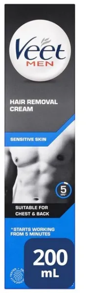 Veet - Crème dépilatoire pour hommes Peau Sensible - 200 ml