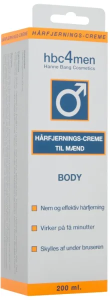 Hanne Bang Hbc4men Crème dépilatoire pour hommes 200 ml